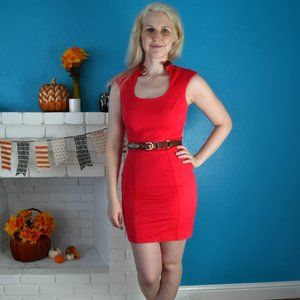 Cache Buckle Detail Dress